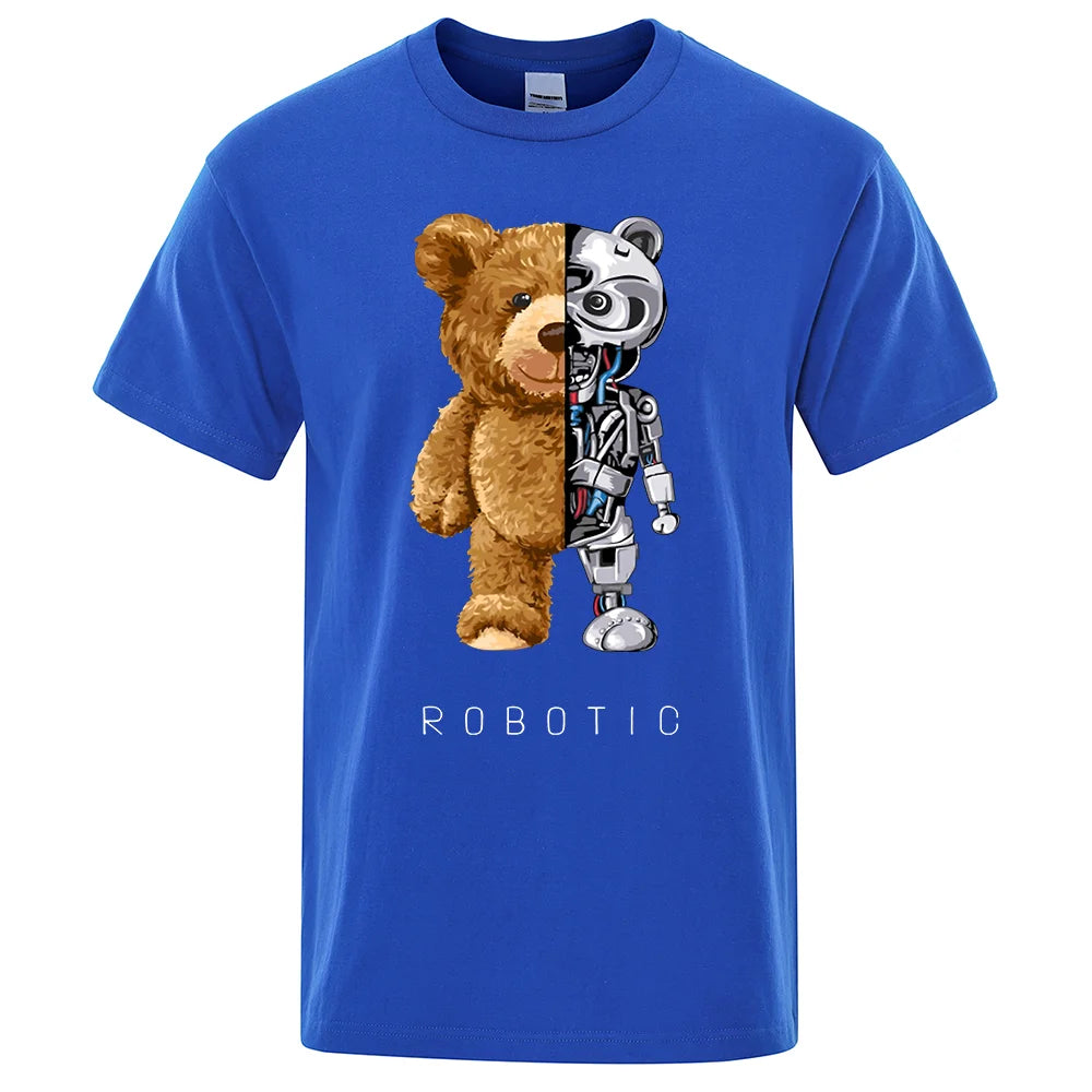 Grab your funny Teddy Bear Robot T-Shirt for Men