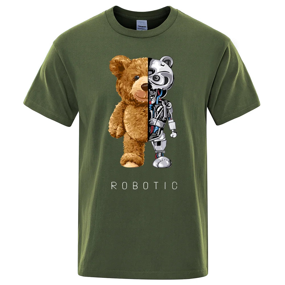 Grab your funny Teddy Bear Robot T-Shirt for Men