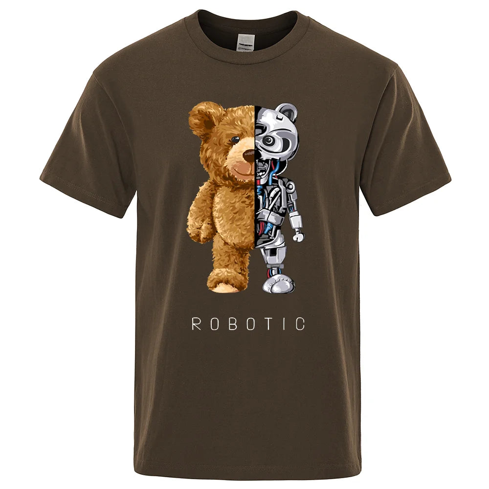 Grab your funny Teddy Bear Robot T-Shirt for Men