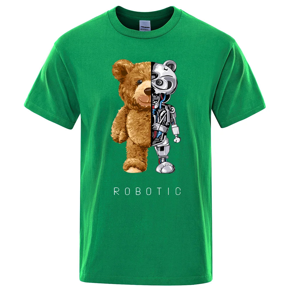 Grab your funny Teddy Bear Robot T-Shirt for Men