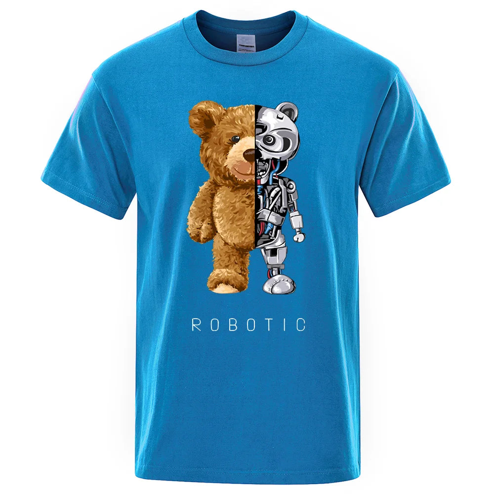 Grab your funny Teddy Bear Robot T-Shirt for Men