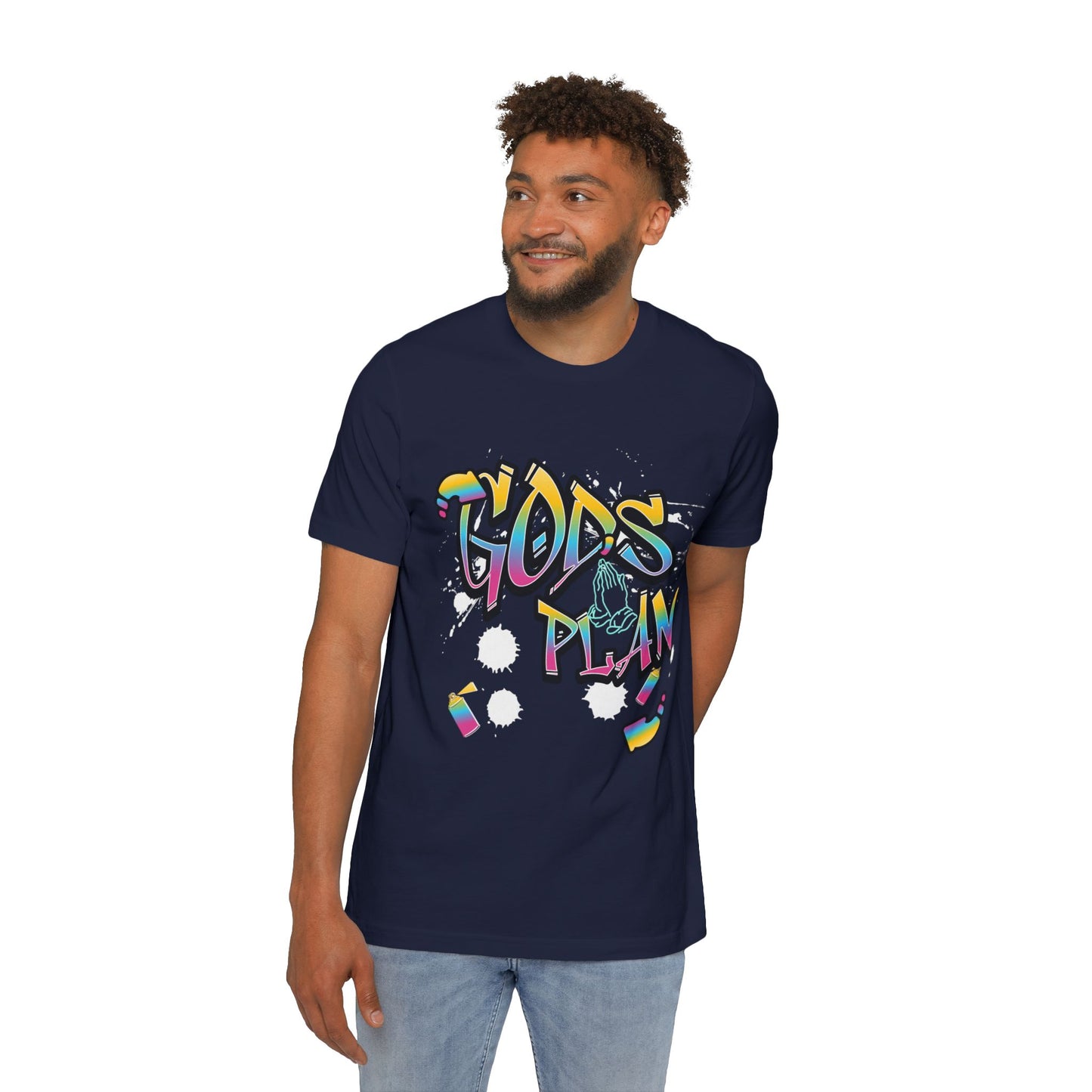 Colorful 'God's Plan' Graphic Tee | USA-Made Short-Sleeve Jersey T-Shirt, Motivational Shirt, Gift for Friends, Casual Wear, [...]