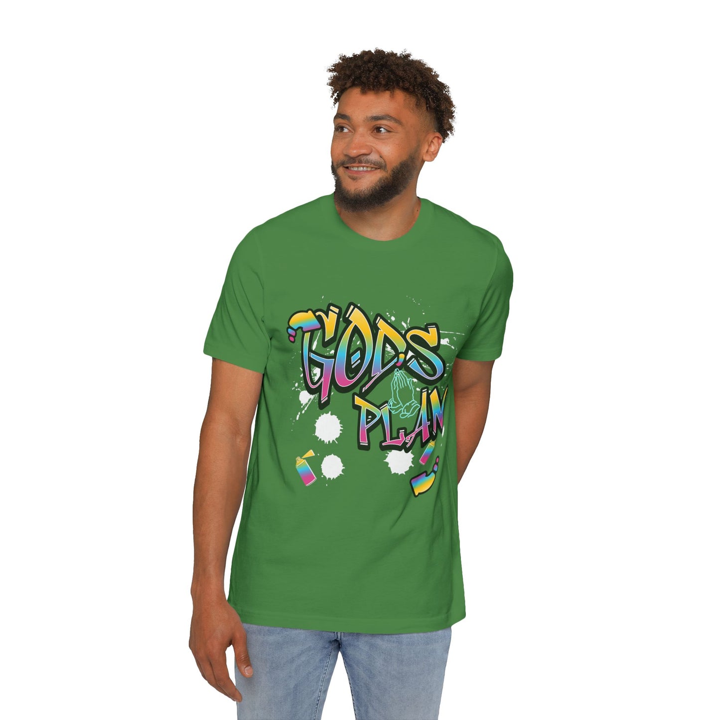 Colorful 'God's Plan' Graphic Tee | USA-Made Short-Sleeve Jersey T-Shirt, Motivational Shirt, Gift for Friends, Casual Wear, [...]