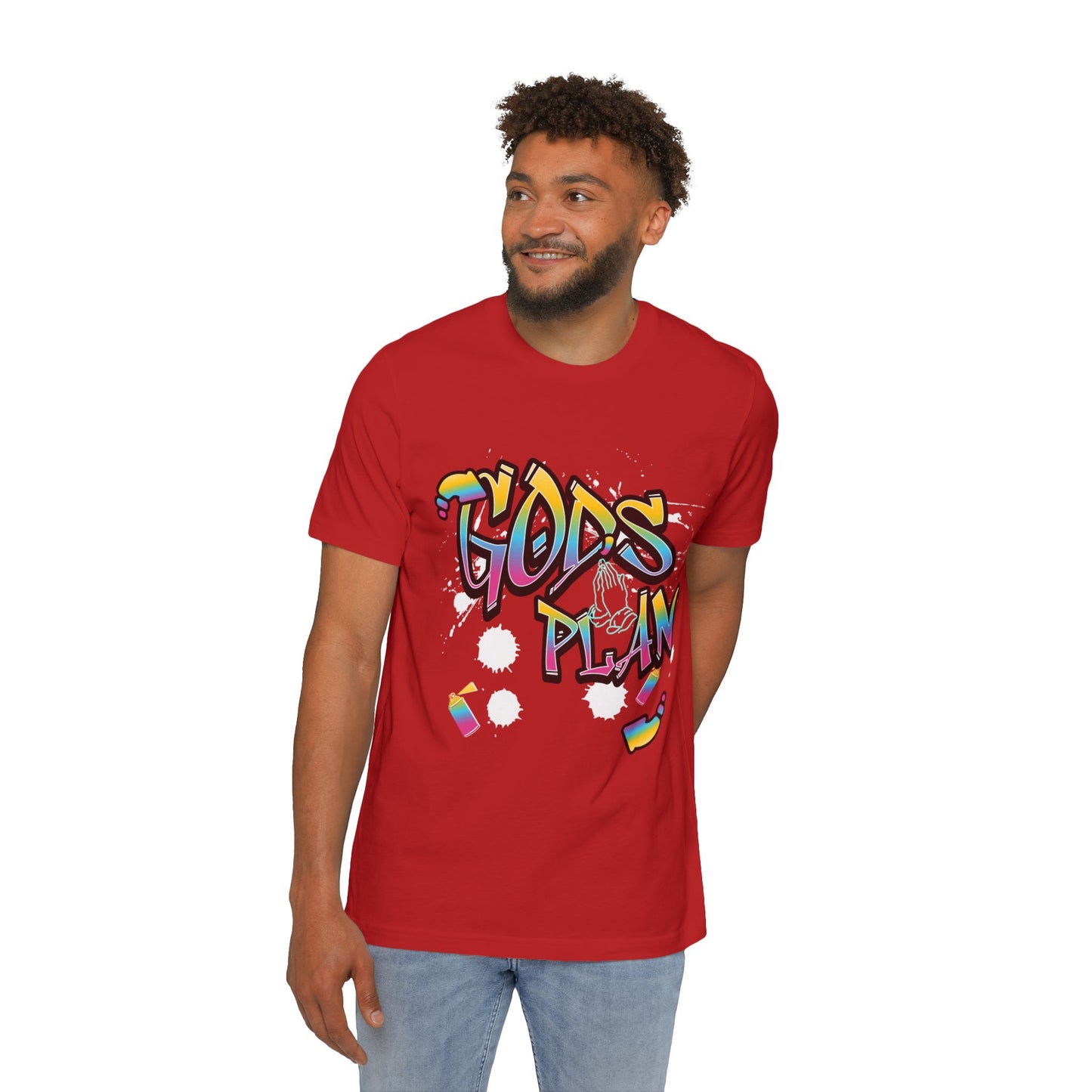 Colorful 'God's Plan' Graphic Tee | USA-Made Short-Sleeve Jersey T-Shirt, Motivational Shirt, Gift for Friends, Casual Wear, [...]