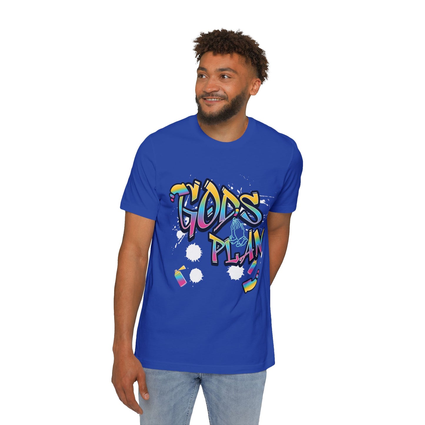 Colorful 'God's Plan' Graphic Tee | USA-Made Short-Sleeve Jersey T-Shirt, Motivational Shirt, Gift for Friends, Casual Wear, [...]