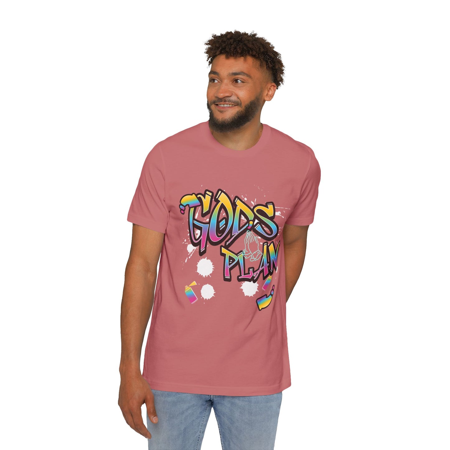 Colorful 'God's Plan' Graphic Tee | USA-Made Short-Sleeve Jersey T-Shirt, Motivational Shirt, Gift for Friends, Casual Wear, [...]