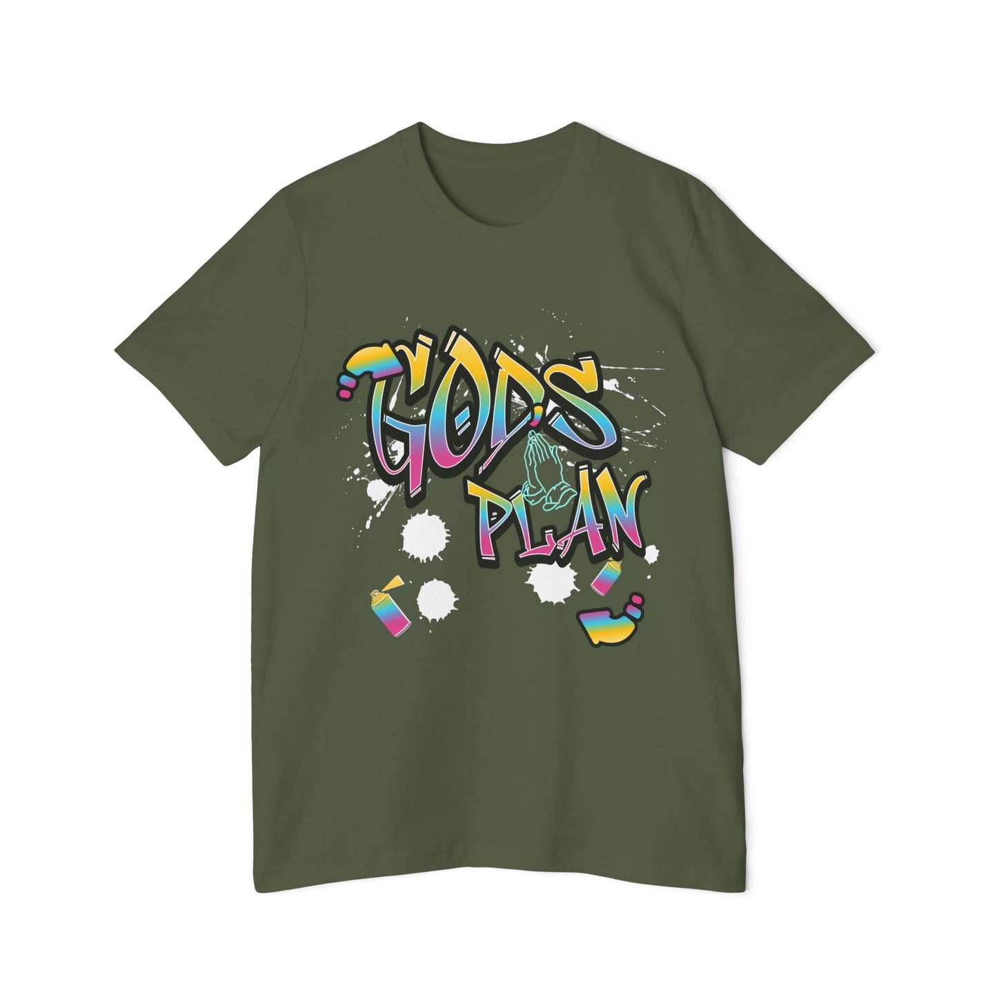 Colorful 'God's Plan' Graphic Tee | USA-Made Short-Sleeve Jersey T-Shirt, Motivational Shirt, Gift for Friends, Casual Wear, [...]