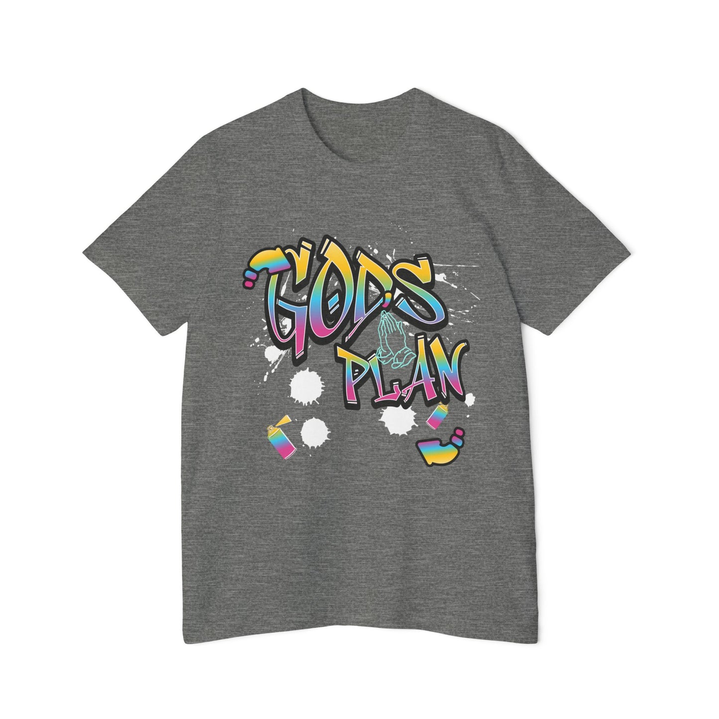 Colorful 'God's Plan' Graphic Tee | USA-Made Short-Sleeve Jersey T-Shirt, Motivational Shirt, Gift for Friends, Casual Wear, [...]