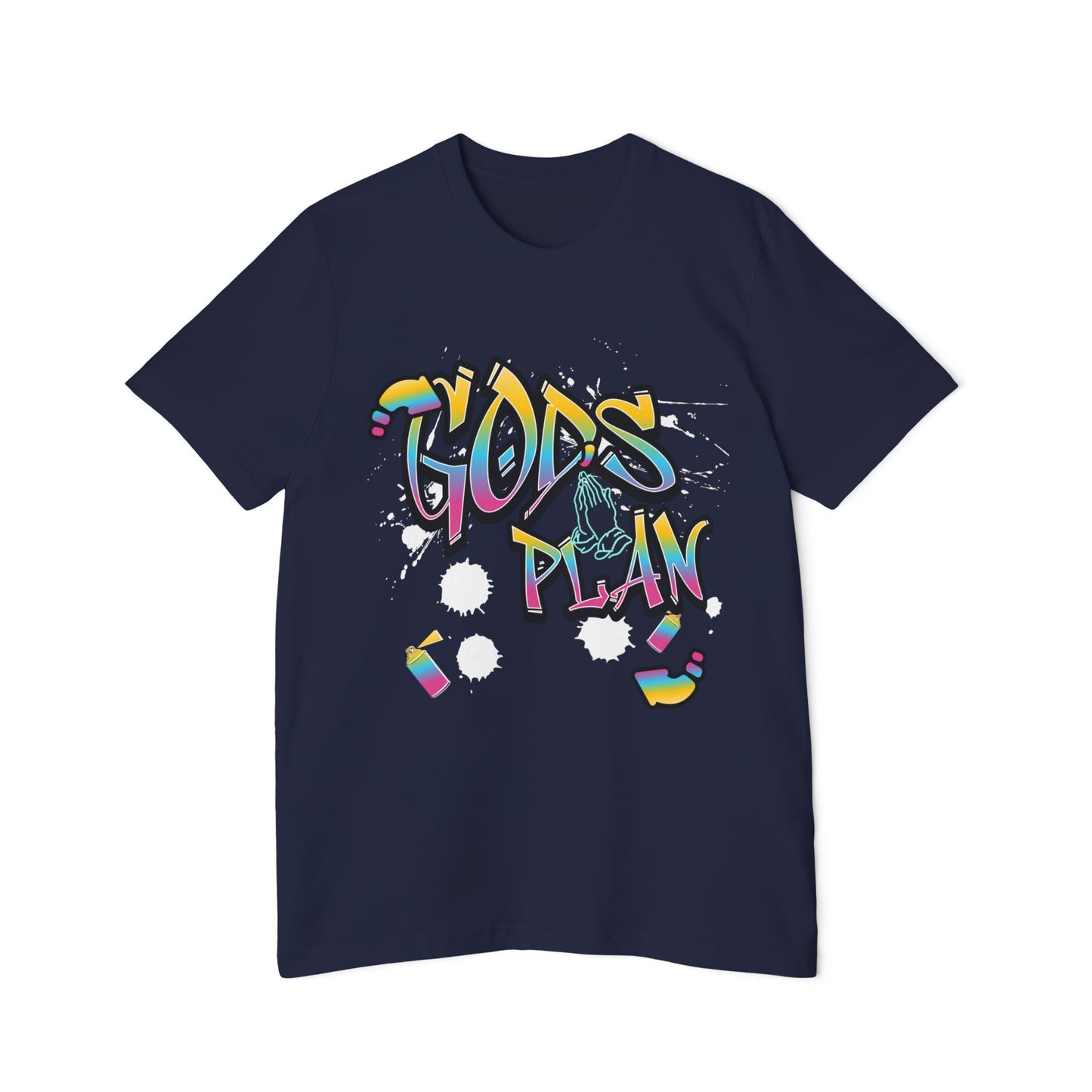 Colorful 'God's Plan' Graphic Tee | USA-Made Short-Sleeve Jersey T-Shirt, Motivational Shirt, Gift for Friends, Casual Wear, [...]