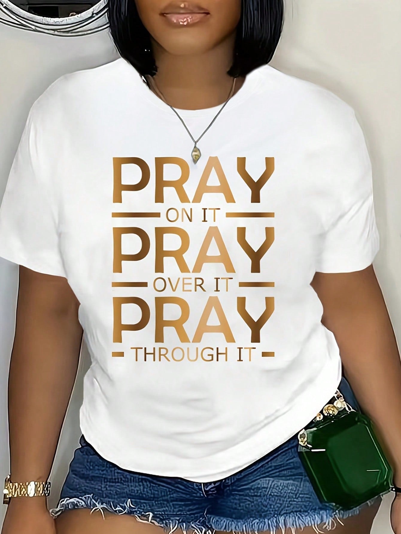 Rovax Women'S Simple Graphic Print Short Sleeve round Neck Tee Graphic Tees Women Tops